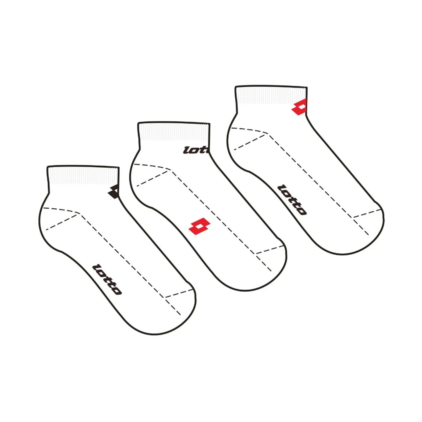 Lotto Sock Low Cut - Pk3Prs | Socken Und Manschetten